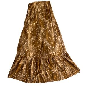 Stillwater Hola Maxi Skirt Bambi Deer
Print High Slit Country Woodland RARE